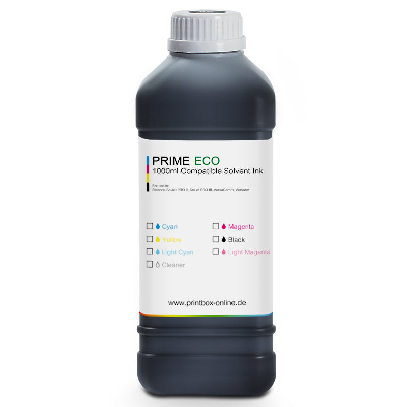 1L Prime Eco Solvent Tinte für Roland Eco-Sol Max 2 / Black