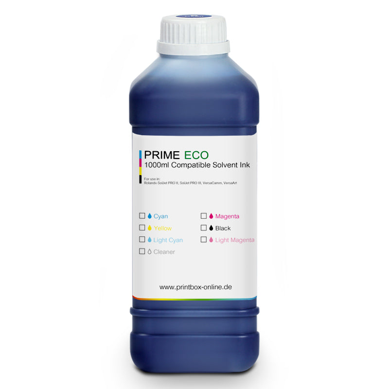 1L Prime Eco Solvent Tinte für Roland Eco-Sol Max 2 / Cyan