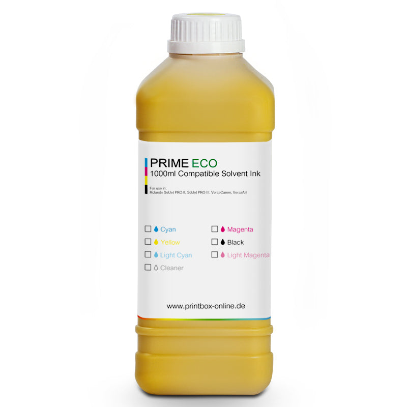 1L Prime Eco Solvent Tinte für Roland Eco-Sol Max 2 / Yellow