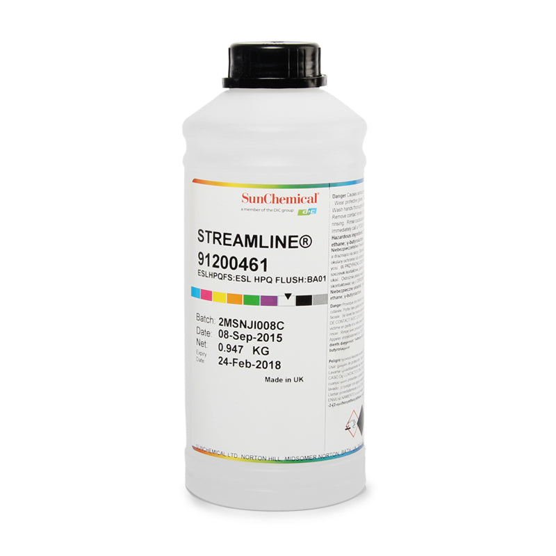 1L print head cleaner for solvent inks | SunChemical® Streamline® Flush
