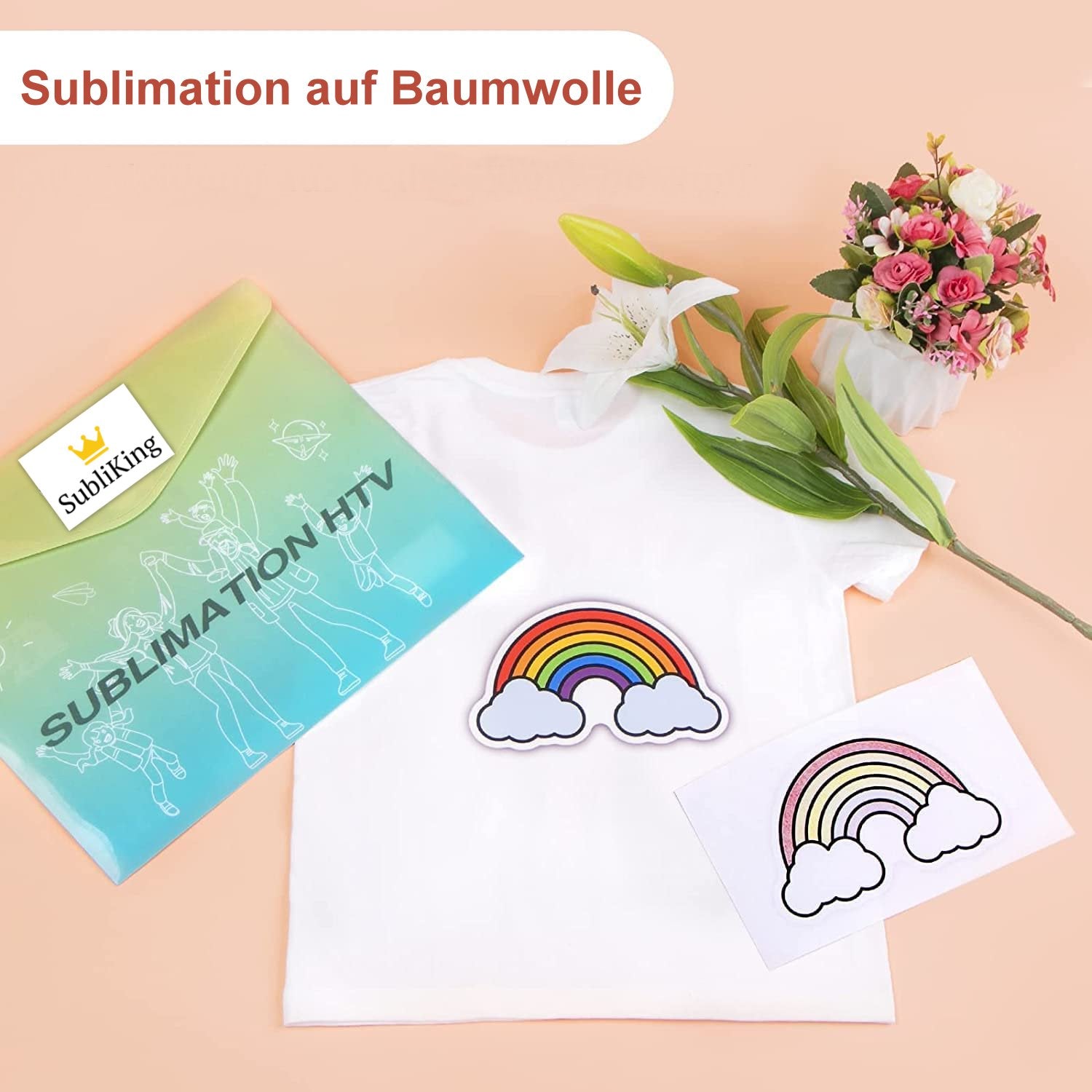 Subliking® HTV Vinyl Light bedruckbare Flexfolie für Sublimation auf Baumwolle