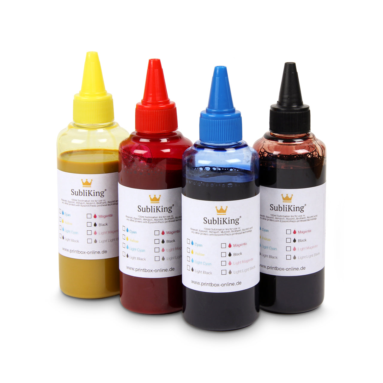 SubliKing® Sublimationstinte 4x 100ml CMYK Set