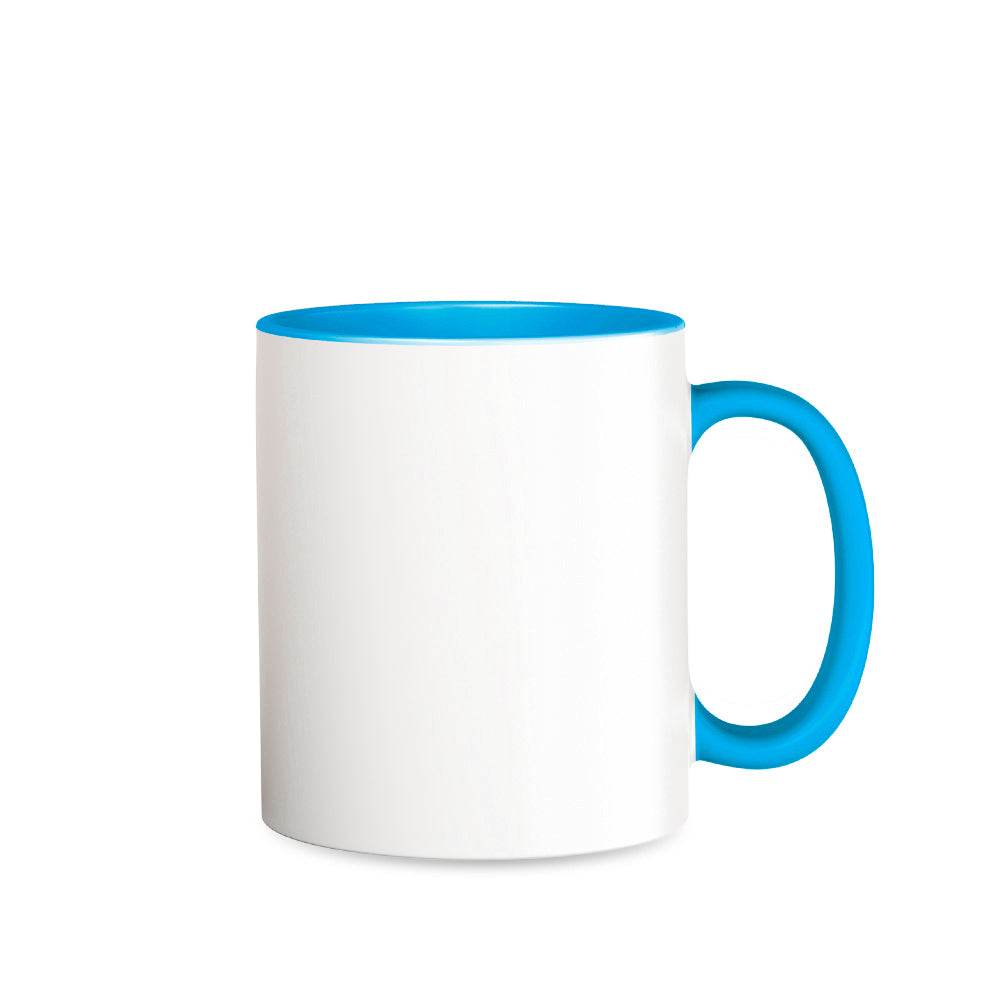 Subliking® Two-Tone Tasse 11oz mit farbiger Innenseite - Hellblau