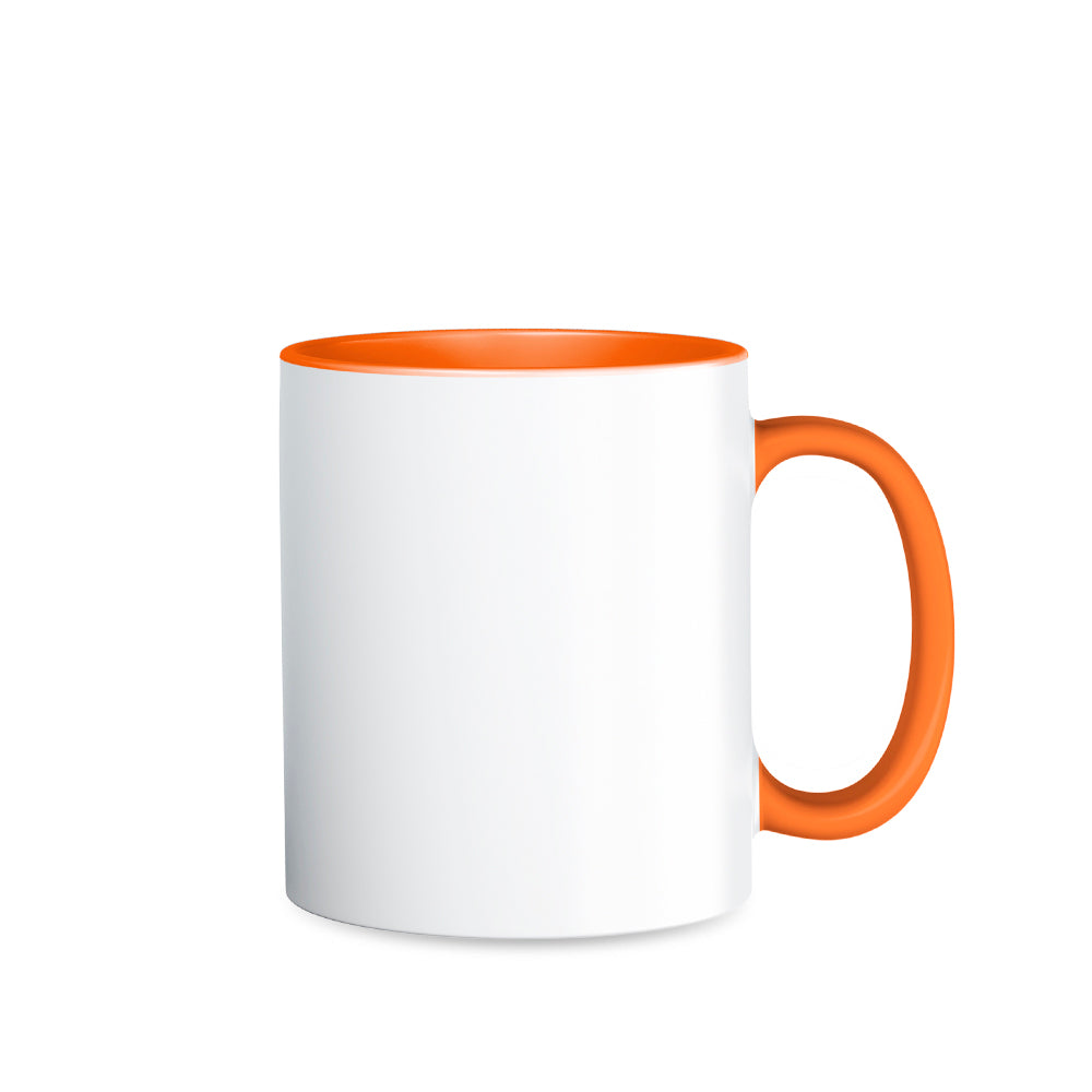 Subliking® Two-Tone Tasse 11oz mit farbiger Innenseite - Orange