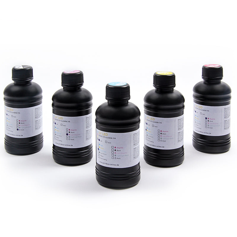 5x1L UV LED Tinten Set für Epson | CMYK+W